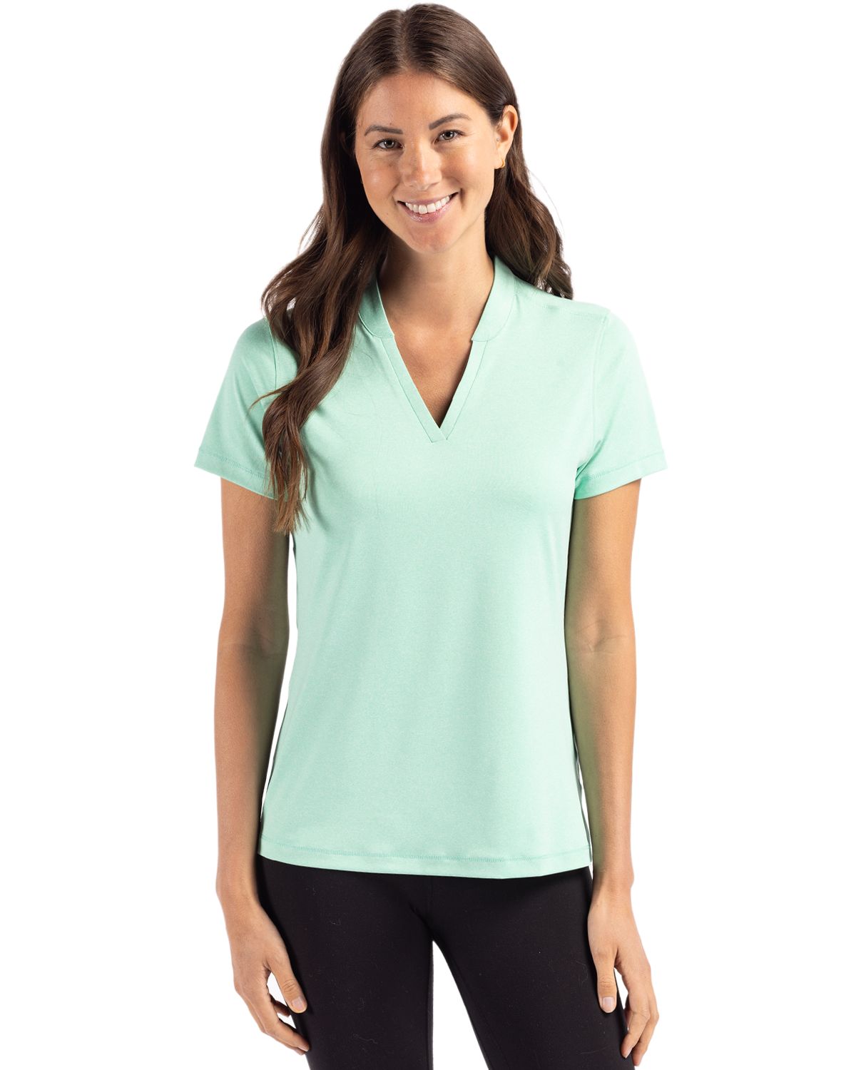 Cutter & Buck Forge Recycled Four-Way Stretch Heathered Womens Blade Top - LCK00153 TEMP