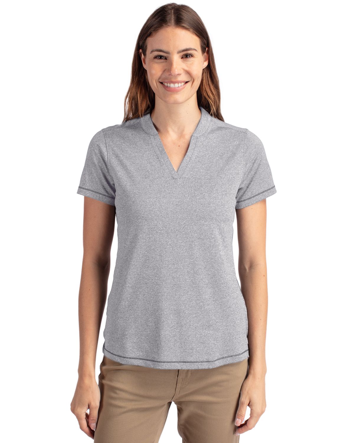 Cutter & Buck Forge Recycled Four-Way Stretch Heathered Womens Blade Top - LCK00153 TEMP