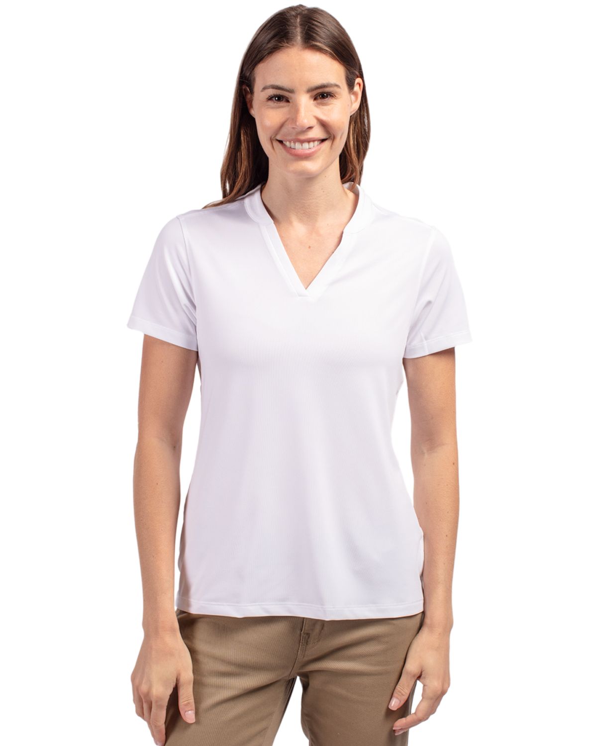 Cutter & Buck Forge Recycled Four-Way Stretch Heathered Womens Blade Top - LCK00153 TEMP