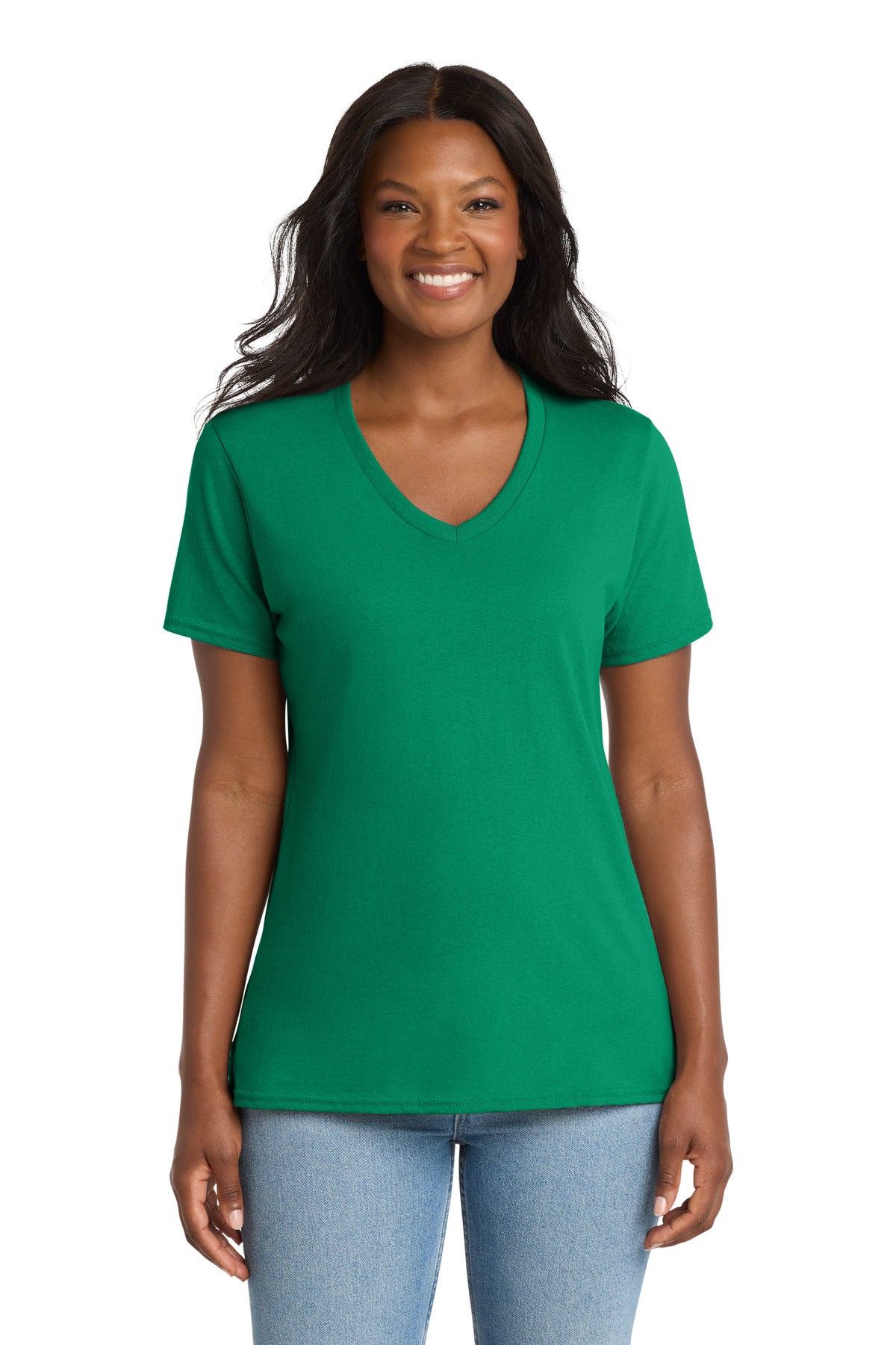 Port & Co ®  Women's Core Cotton V-Neck Tee. LPC54V