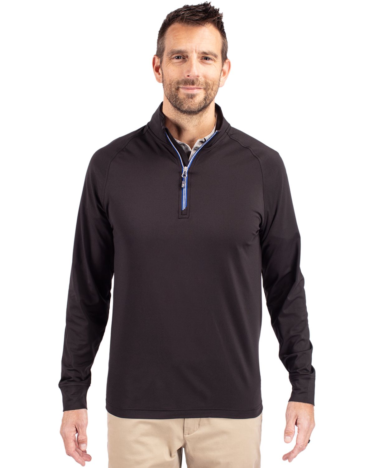 Cutter & Buck Adapt Recycled Soft Knit Stretch  Mens Big & Tall Quarter Zip Pullover