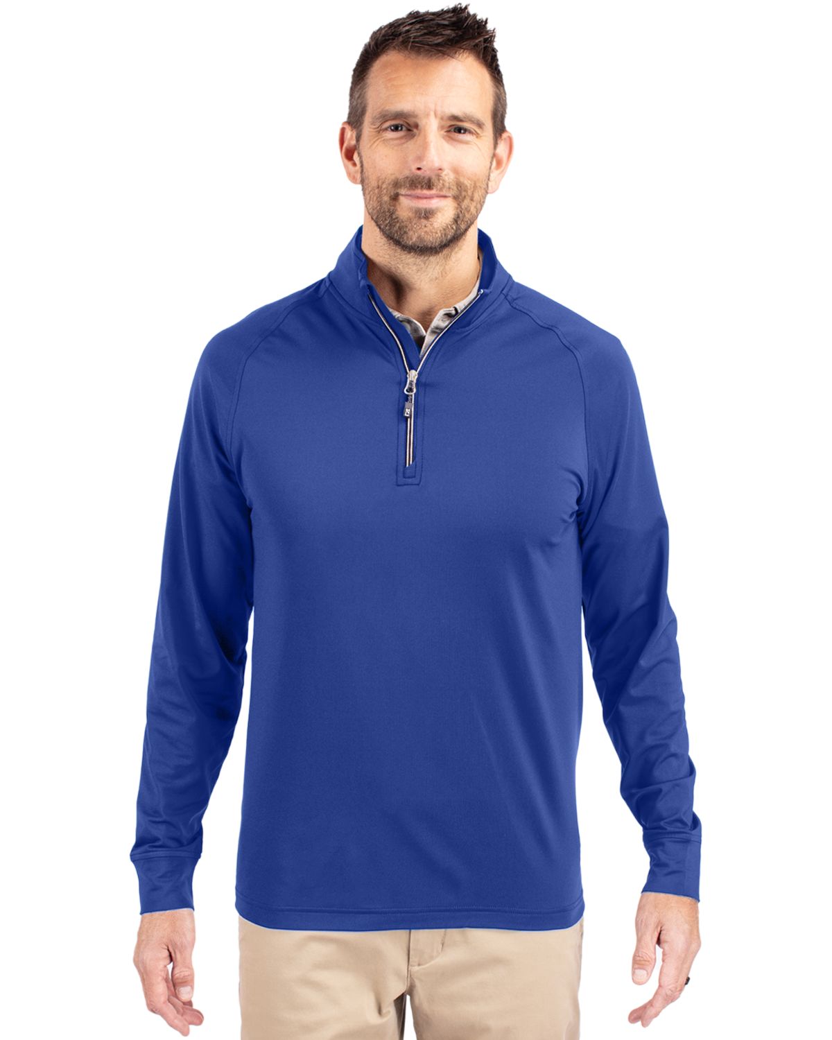 Cutter & Buck Adapt Recycled Soft Knit Stretch  Mens Big & Tall Quarter Zip Pullover