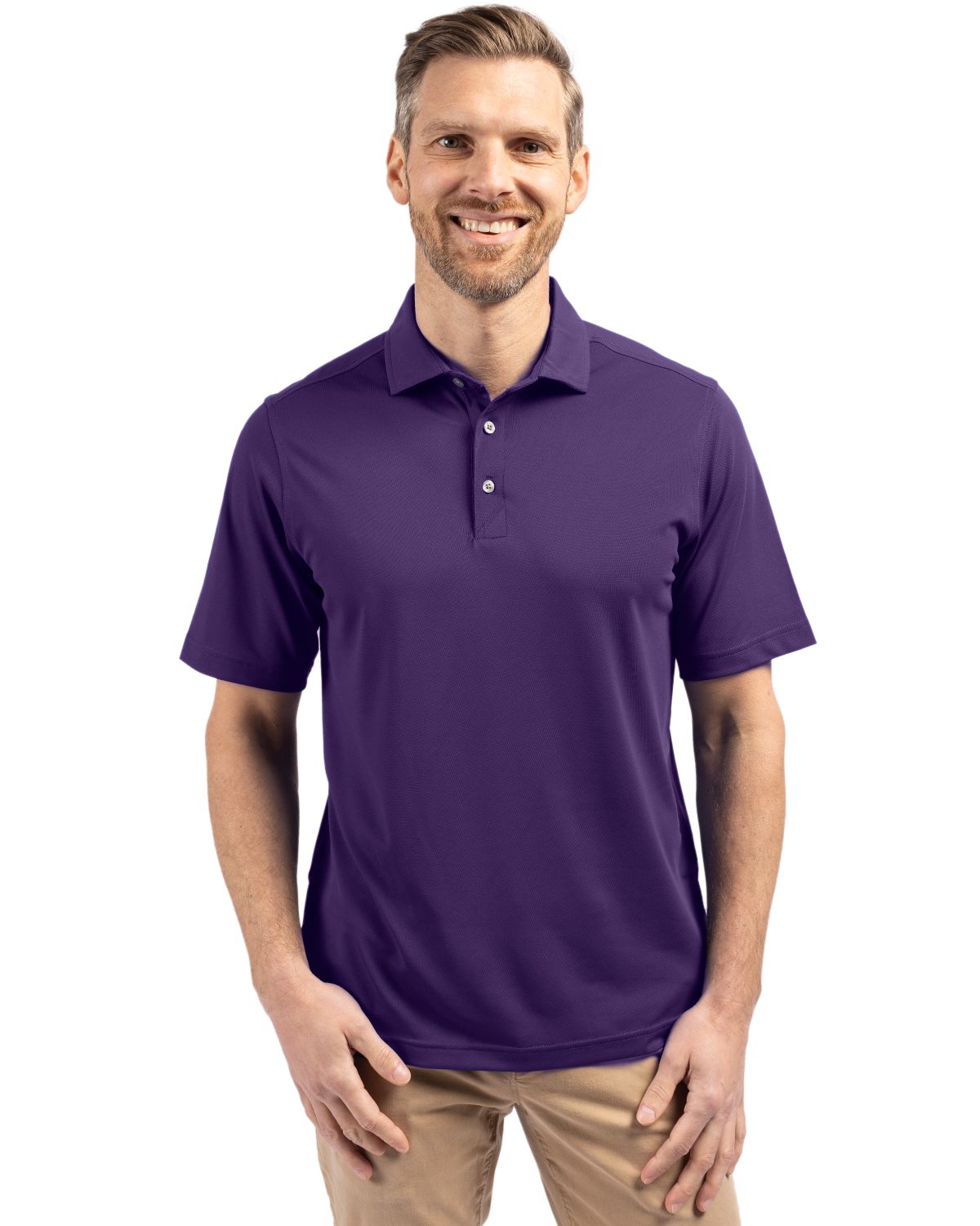 MCK01144 - Cutter & Buck Virtue Recycled Featherlight Pique Mens Polo - PARA TRANSIT ONLY