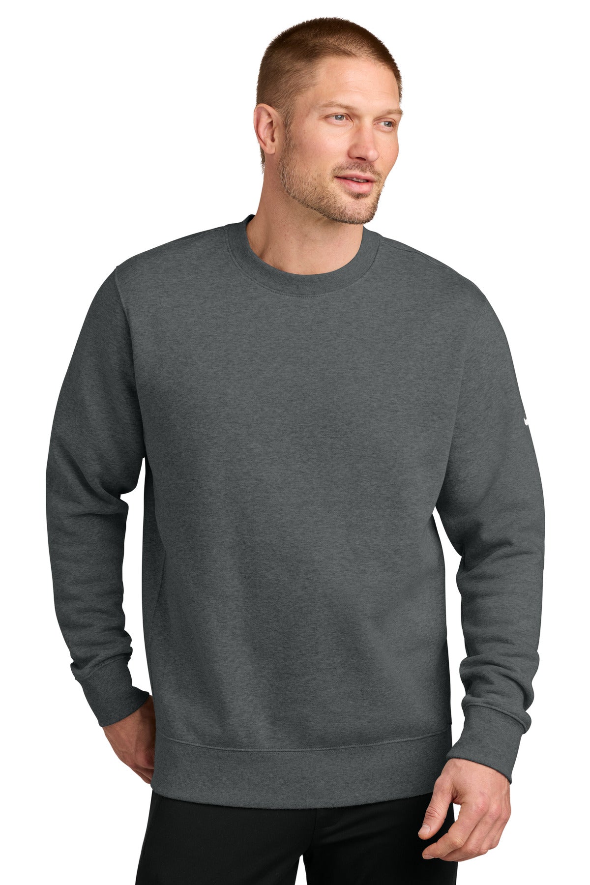 Nike Club Fleece Sleeve Swoosh Crew NKFD9863