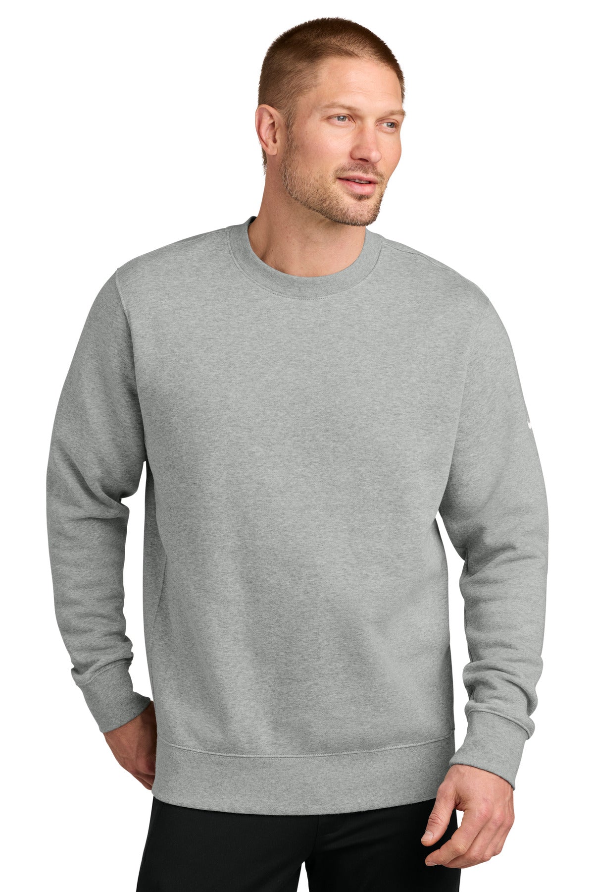 Nike Club Fleece Sleeve Swoosh Crew NKFD9863