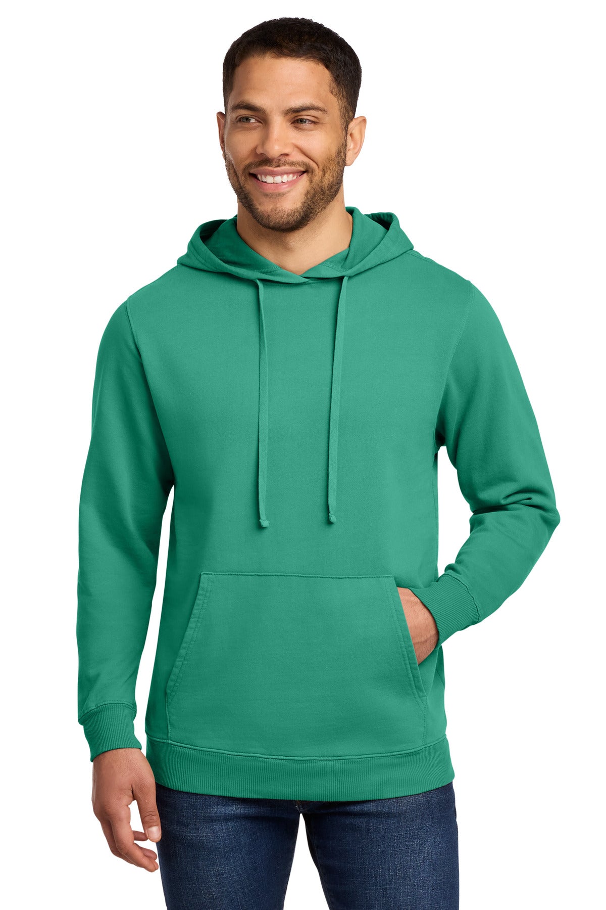 Port & Co ®  Beach Wash ®  Garment-Dyed Pullover Hooded Sweatshirt. PC098H
