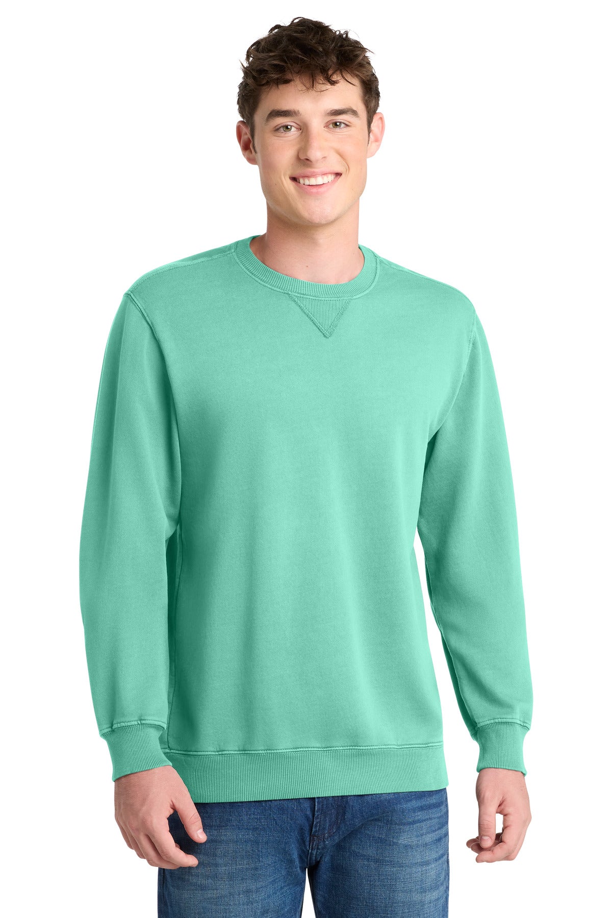 Port & Co ®  Beach Wash ®  Garment-Dyed Crewneck Sweatshirt PC098
