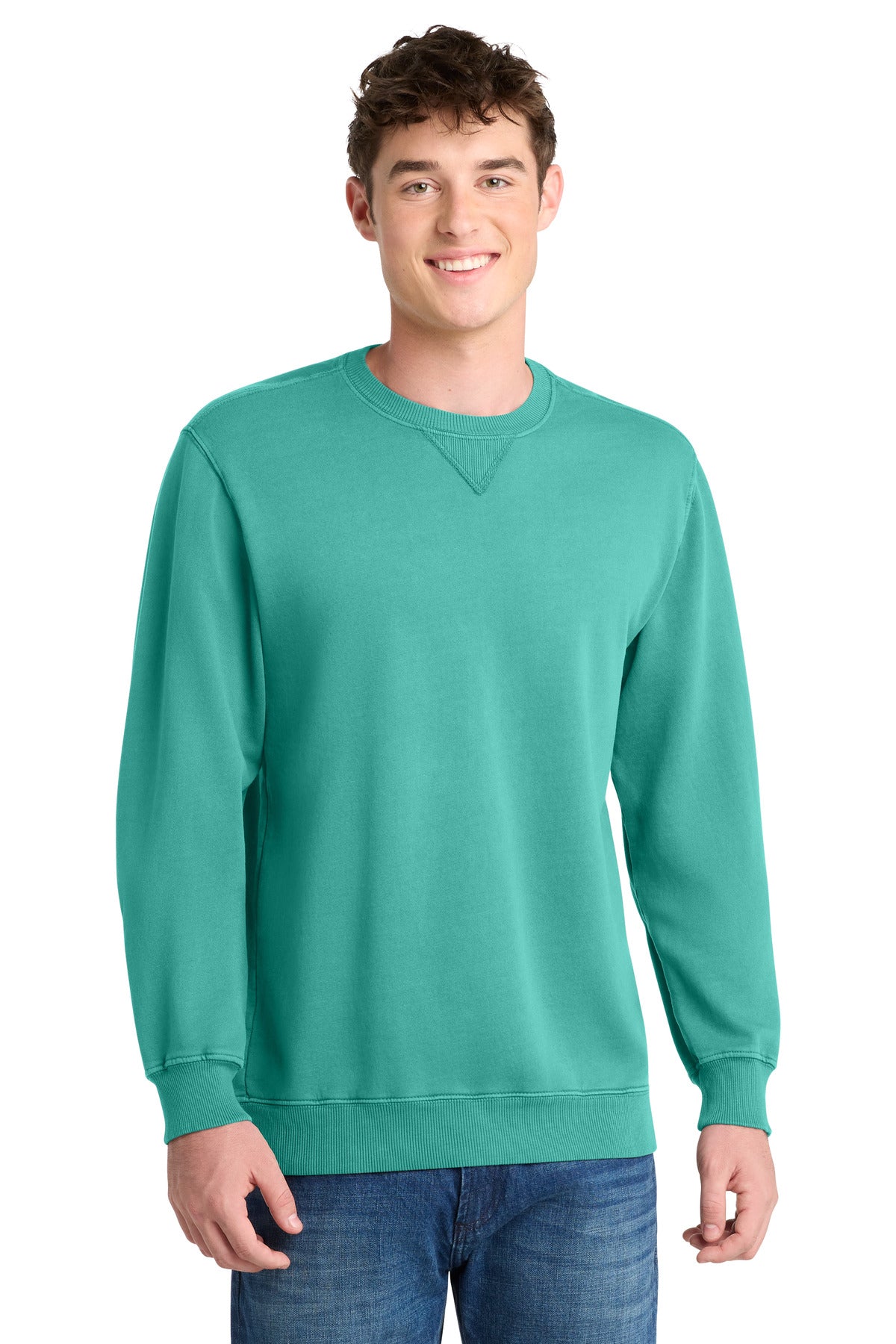 Port & Co ®  Beach Wash ®  Garment-Dyed Crewneck Sweatshirt PC098