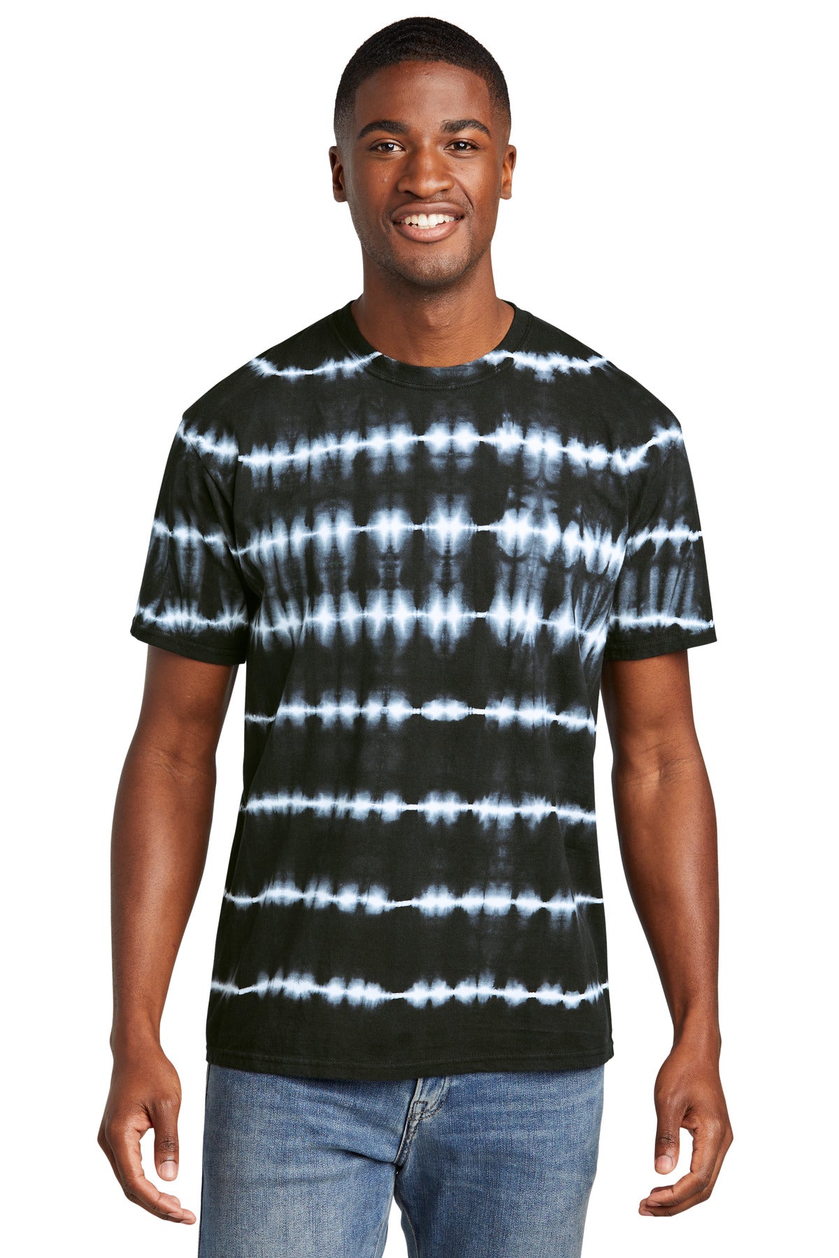 Port & Co ®  Allover Stripe Tie-Dye Tee PC142