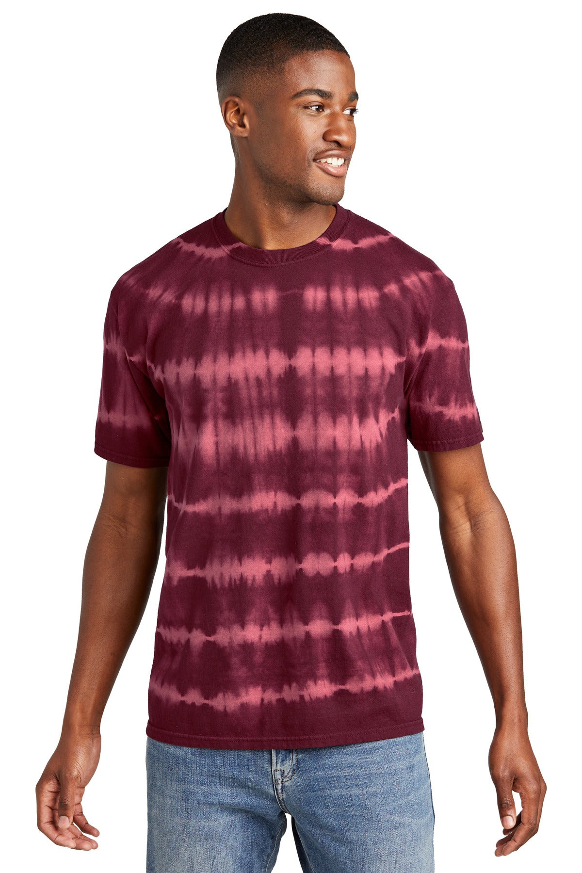 Port & Co ®  Allover Stripe Tie-Dye Tee PC142