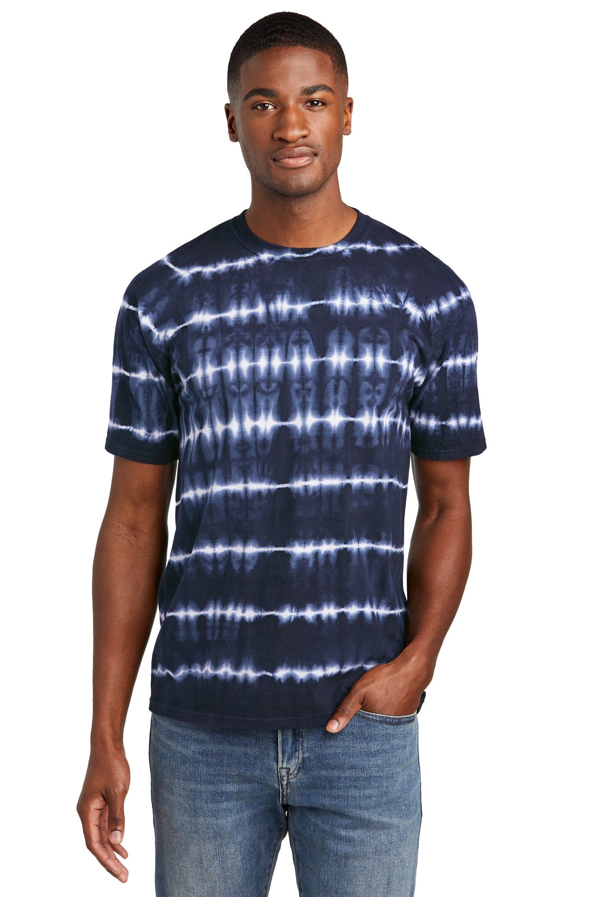 Port & Co ®  Allover Stripe Tie-Dye Tee PC142