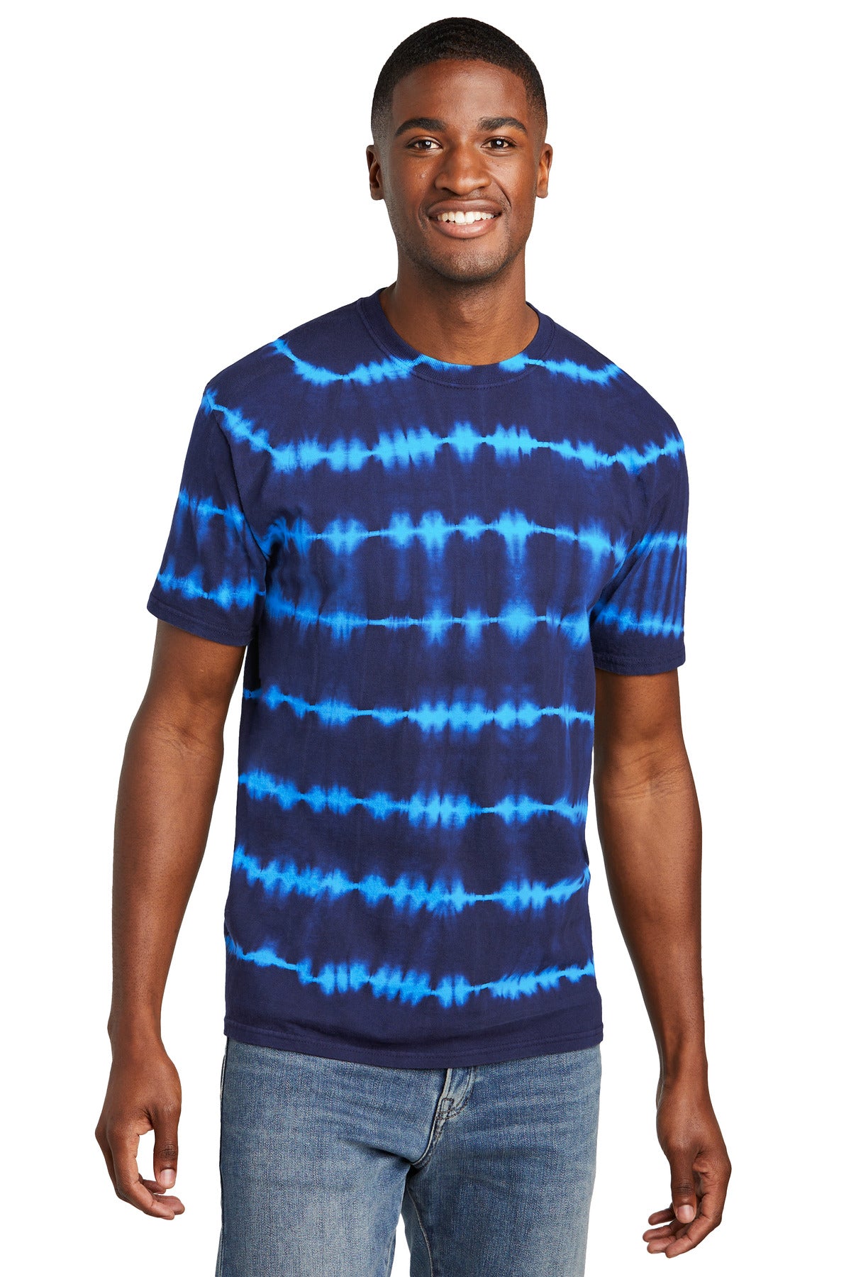 Port & Co ®  Allover Stripe Tie-Dye Tee PC142