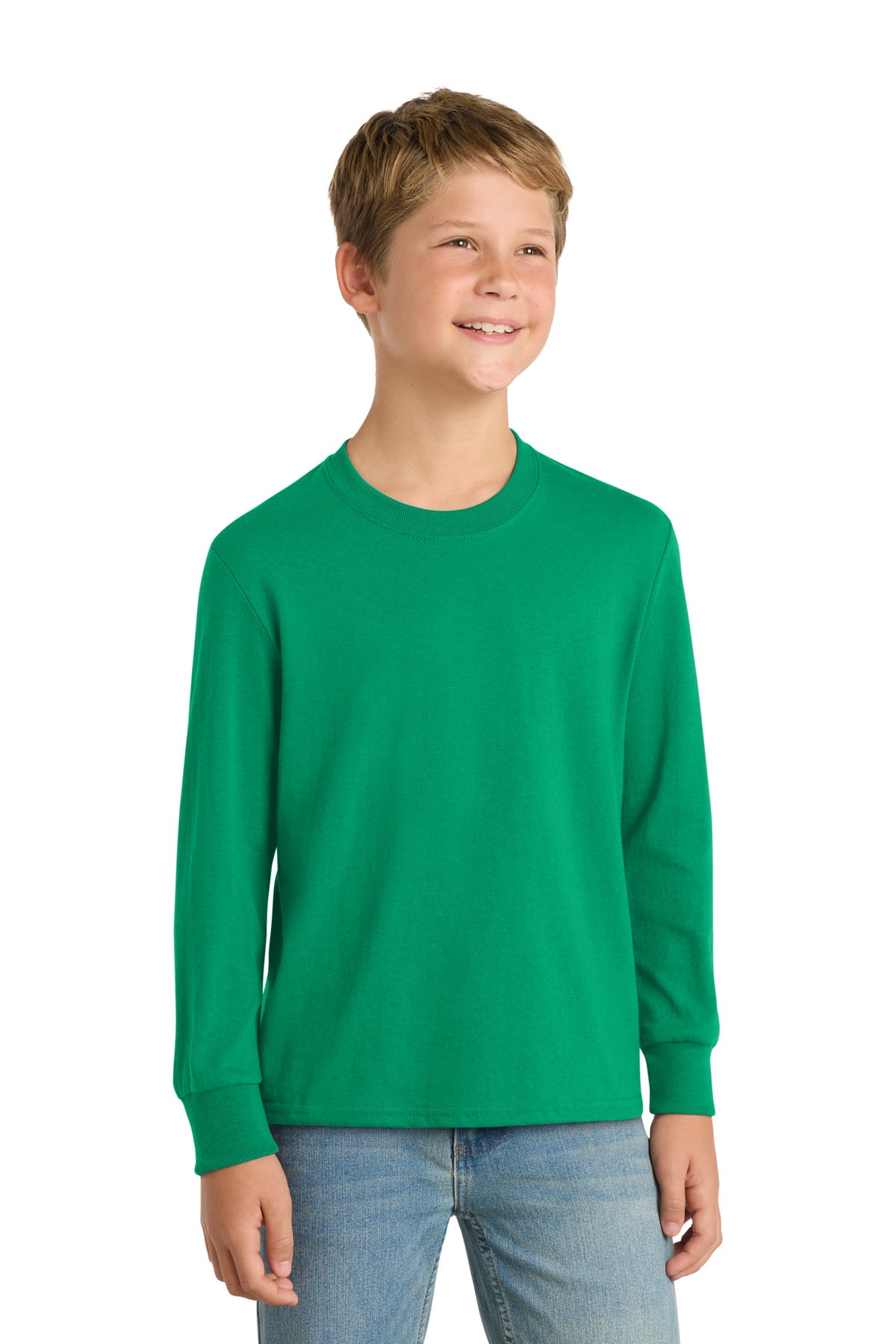 Port & Co ®  Youth Long Sleeve Core Cotton Tee. PC54YLS