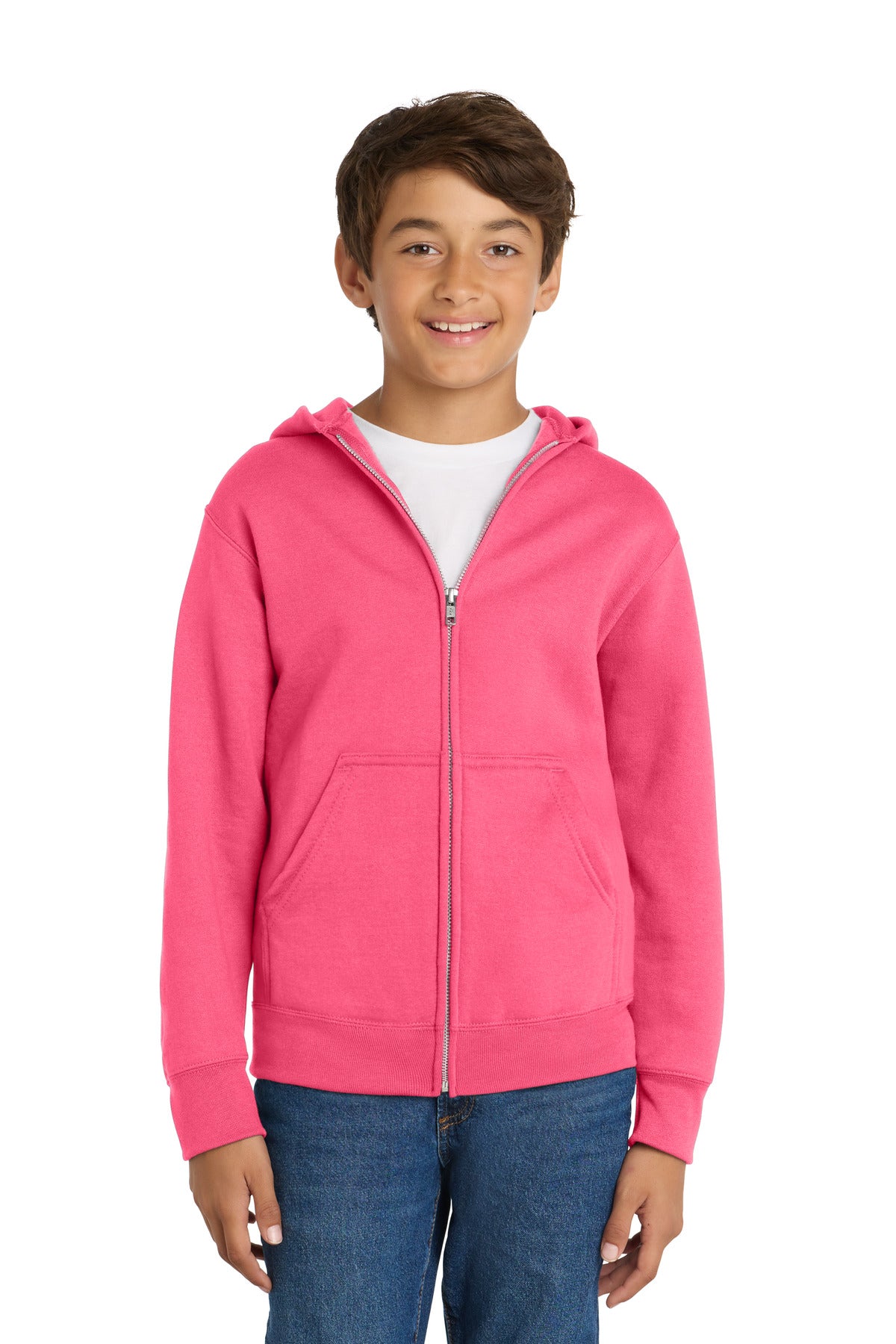 Port & Co ®  Youth Core Fleece Full-Zip Hooded Sweatshirt PC78YZH