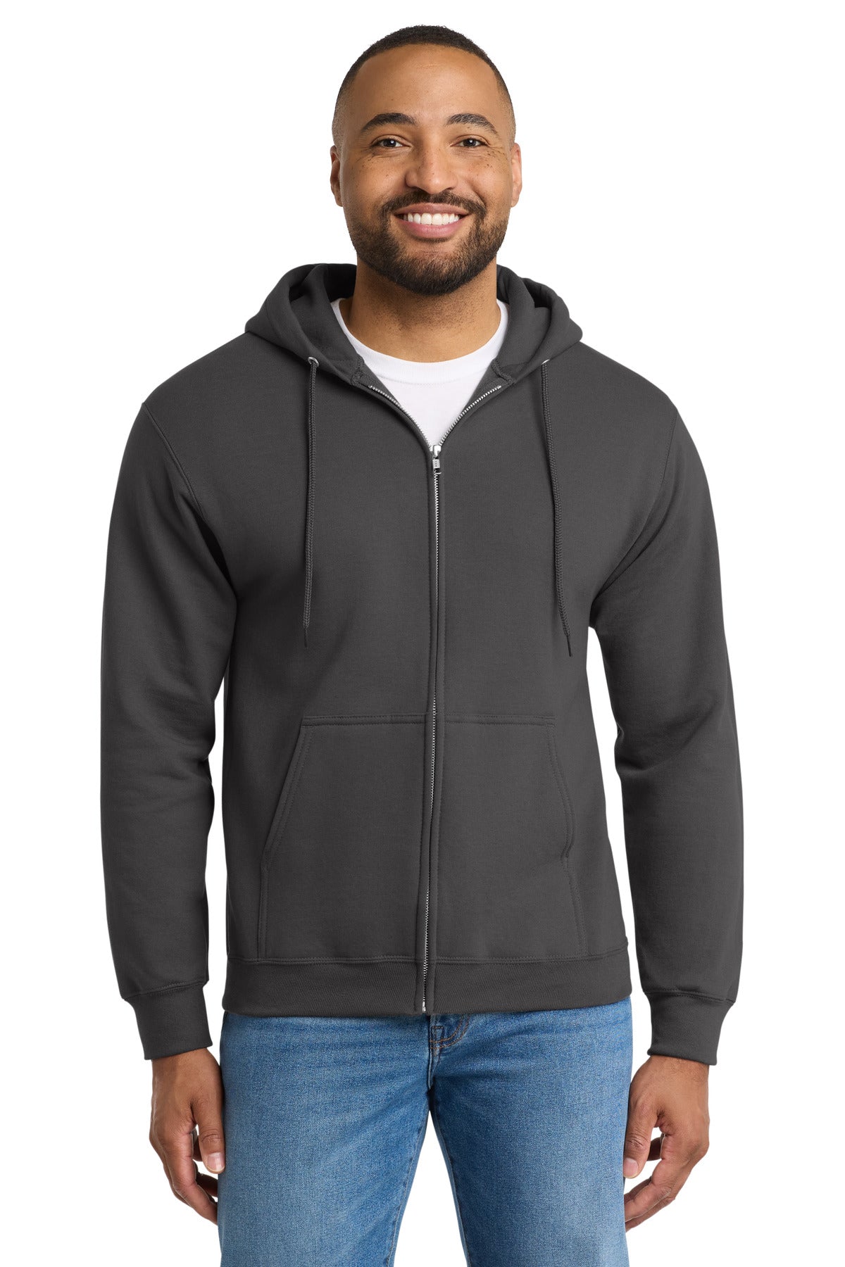 Port & Co ®  Tall Essential Fleece Full-Zip Hooded Sweatshirt. PC90ZHT