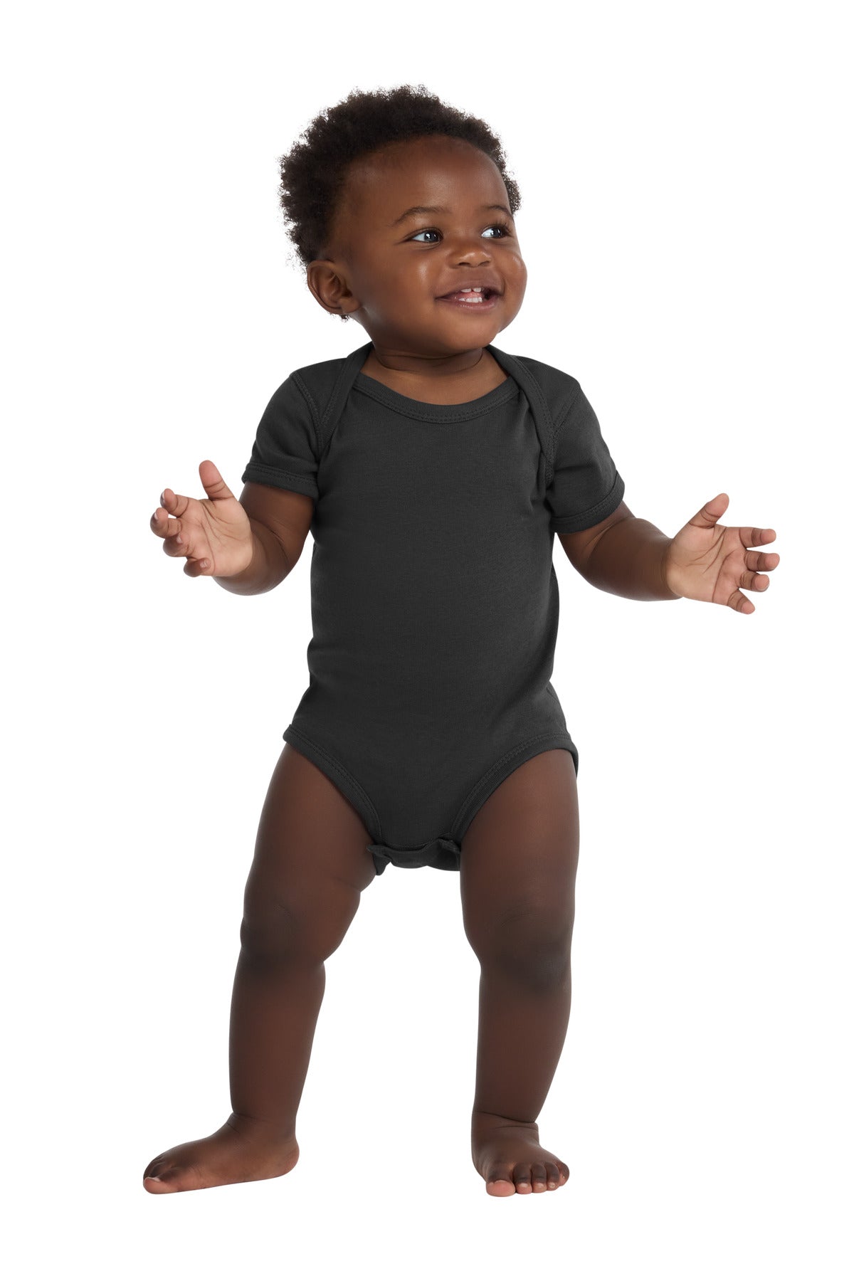 Rabbit Skins ™  Infant Short Sleeve Baby Rib Bodysuit. RS4400