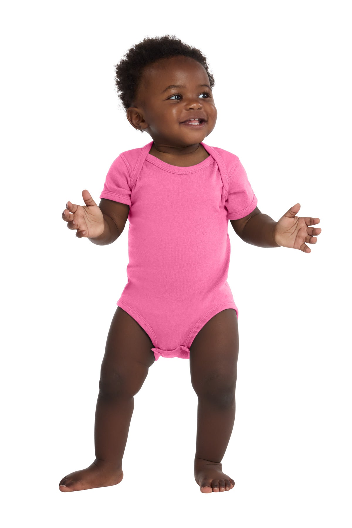 Rabbit Skins ™  Infant Short Sleeve Baby Rib Bodysuit. RS4400