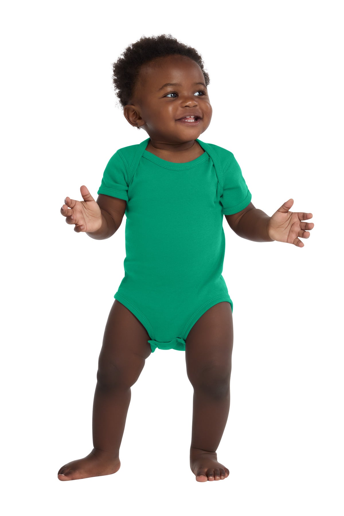 Rabbit Skins ™  Infant Short Sleeve Baby Rib Bodysuit. RS4400