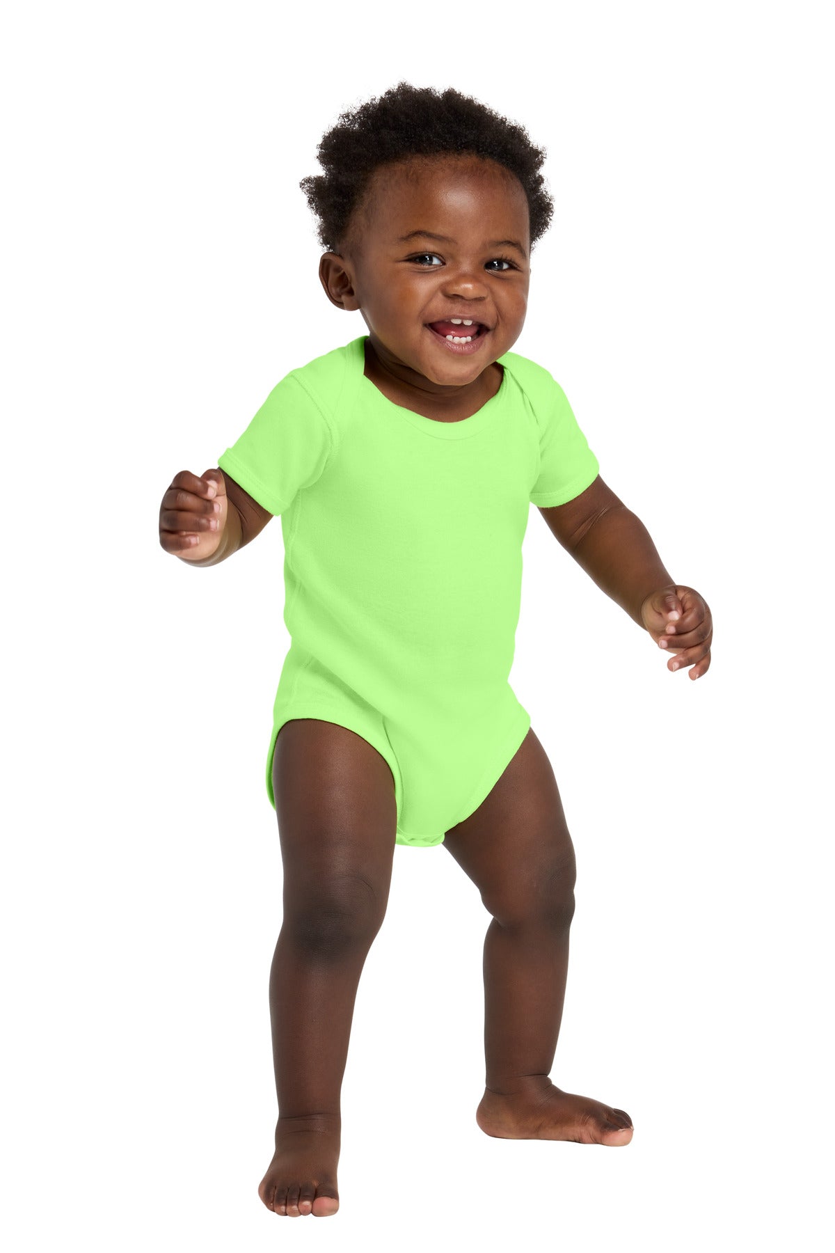 Rabbit Skins ™  Infant Short Sleeve Baby Rib Bodysuit. RS4400