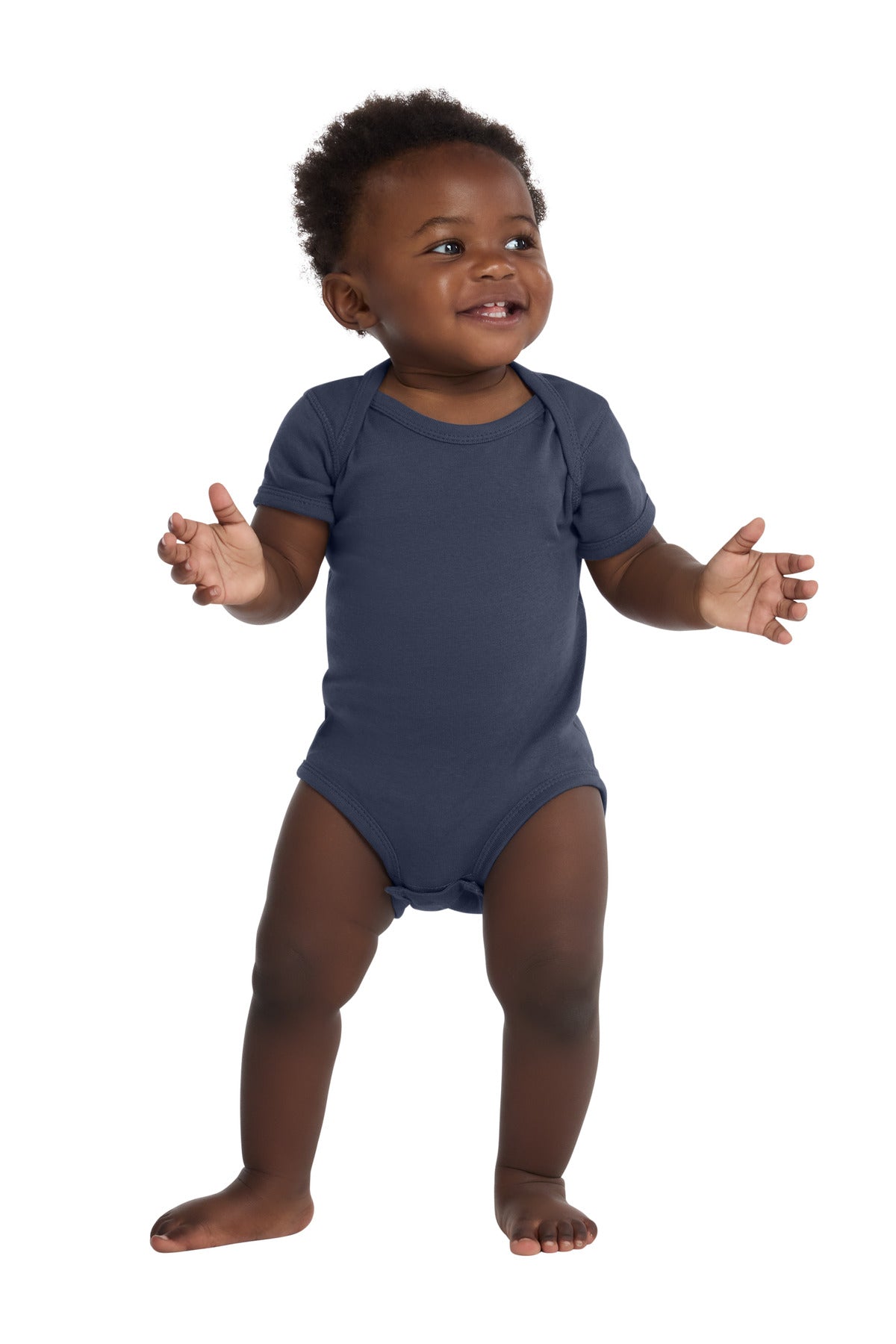 Rabbit Skins ™  Infant Short Sleeve Baby Rib Bodysuit. RS4400