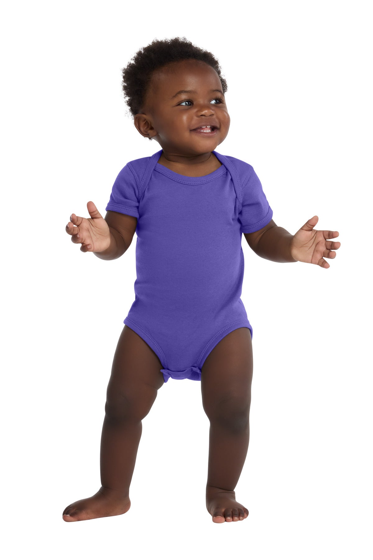 Rabbit Skins ™  Infant Short Sleeve Baby Rib Bodysuit. RS4400