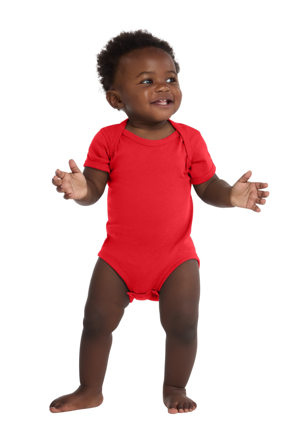 Rabbit Skins ™  Infant Short Sleeve Baby Rib Bodysuit. RS4400