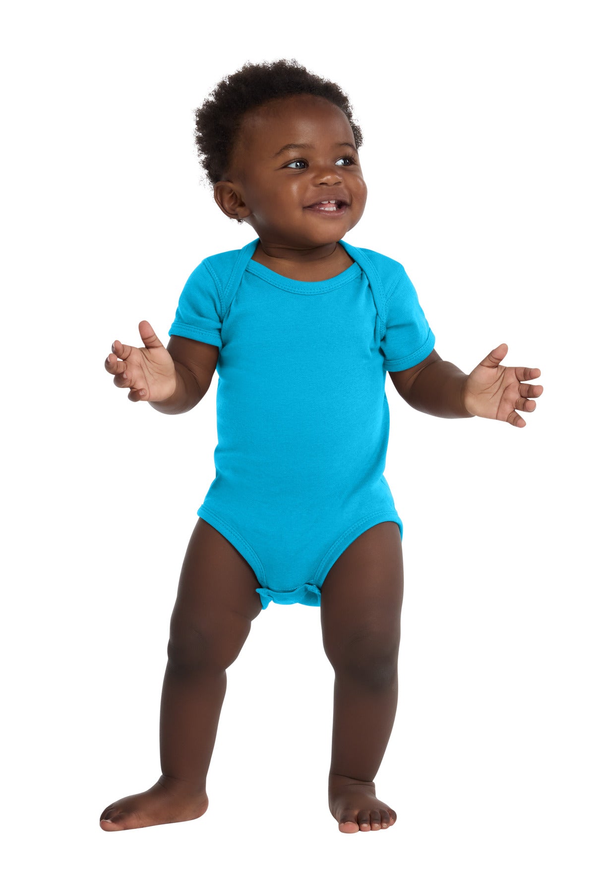 Rabbit Skins ™  Infant Short Sleeve Baby Rib Bodysuit. RS4400