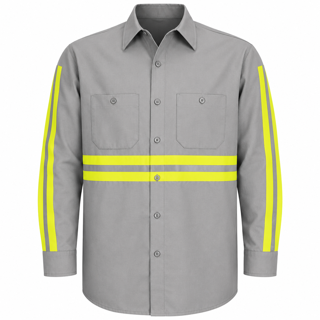 Long Sleeve Enhanced Visibility Industrial Work Shirt