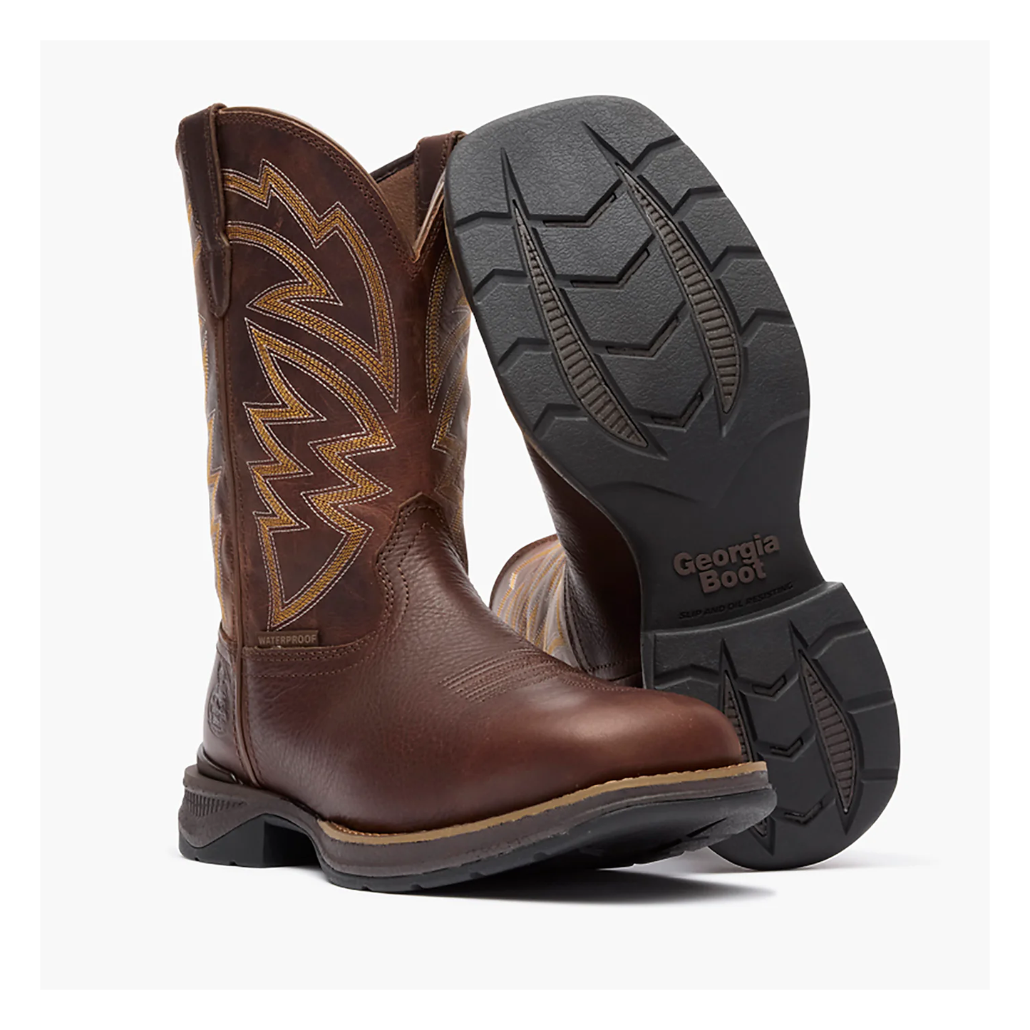 Georgia Boot Aero LT Square Toe 11" Pull-On Western Boot Carbon Toe - GB00752